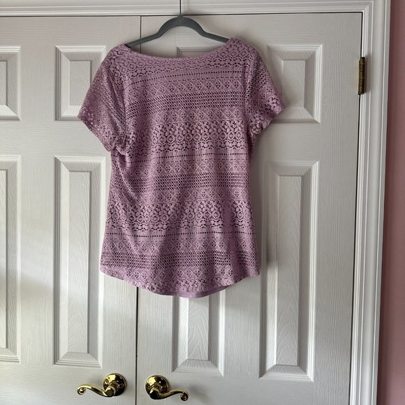 Short Sleeve Lace Blouse - Picture 5 of 5